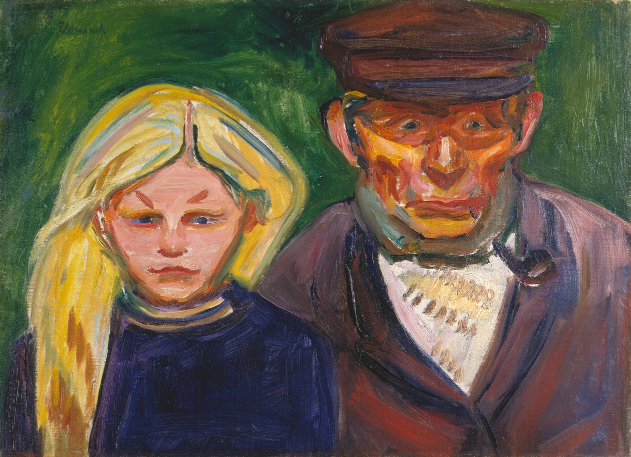 Vieux pêcheur et sa fille - Edvard Munch