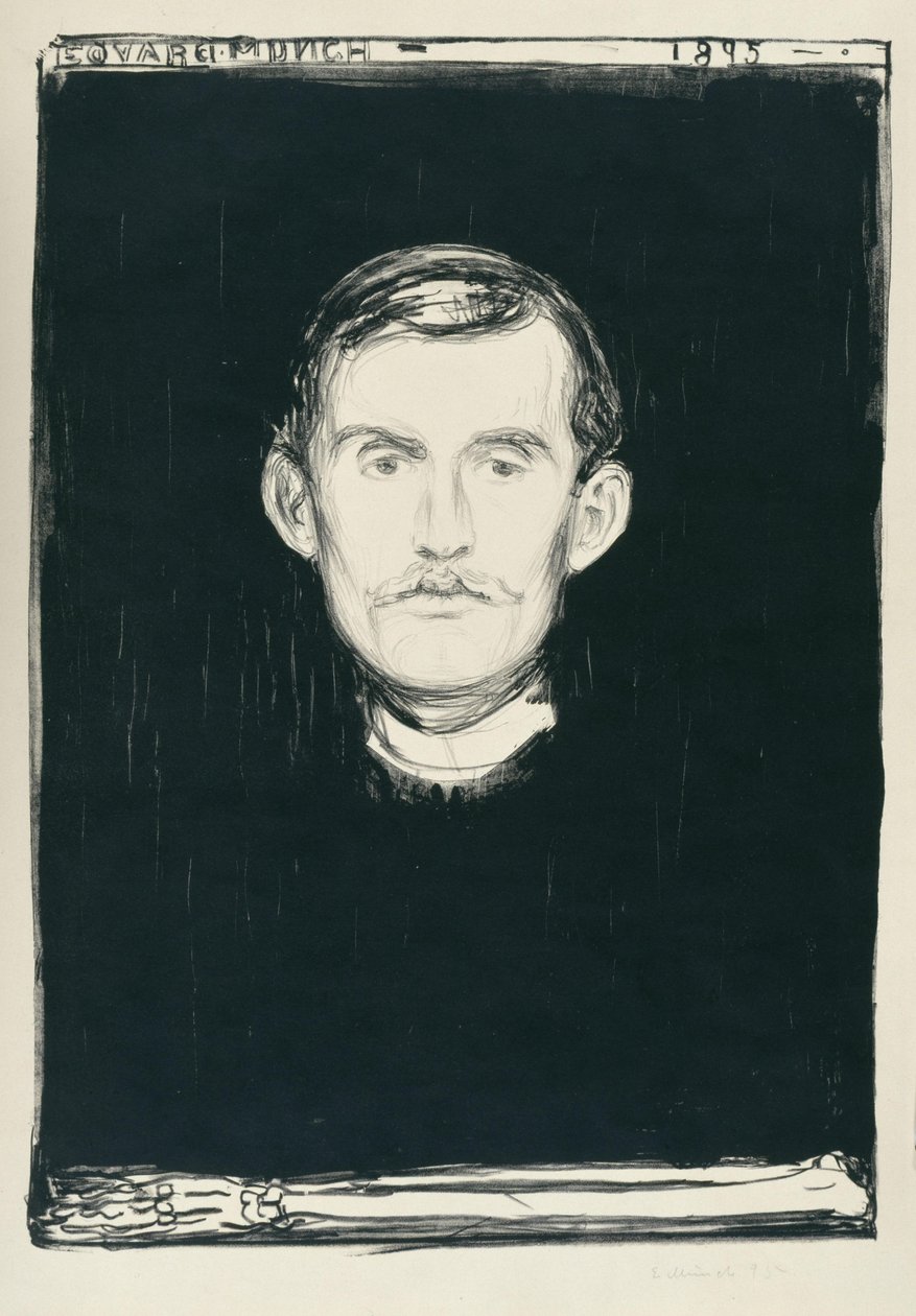 Autoportrait (avec un bras squelettique) - Edvard Munch