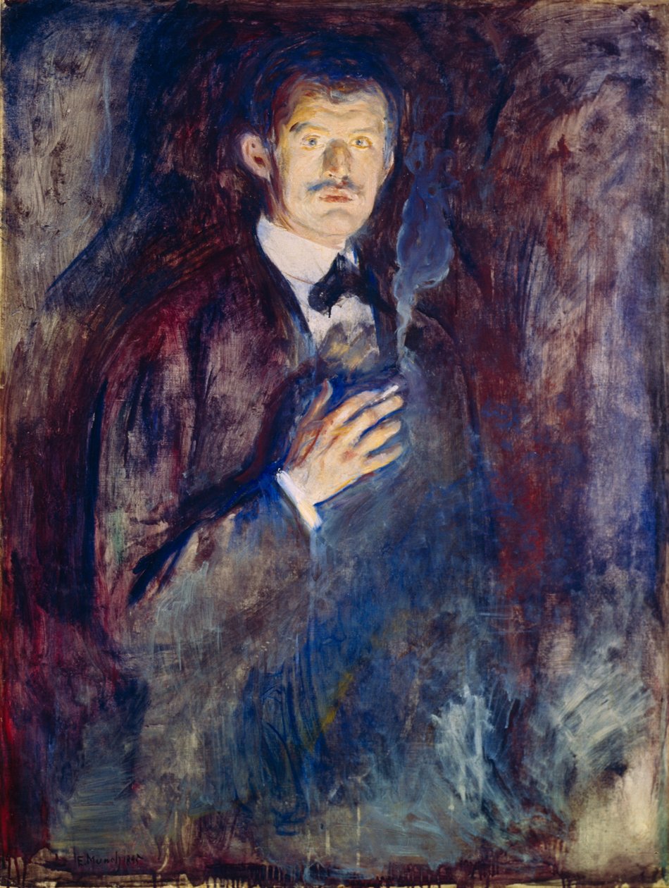 Autoportrait avec une cigarette - Edvard Munch