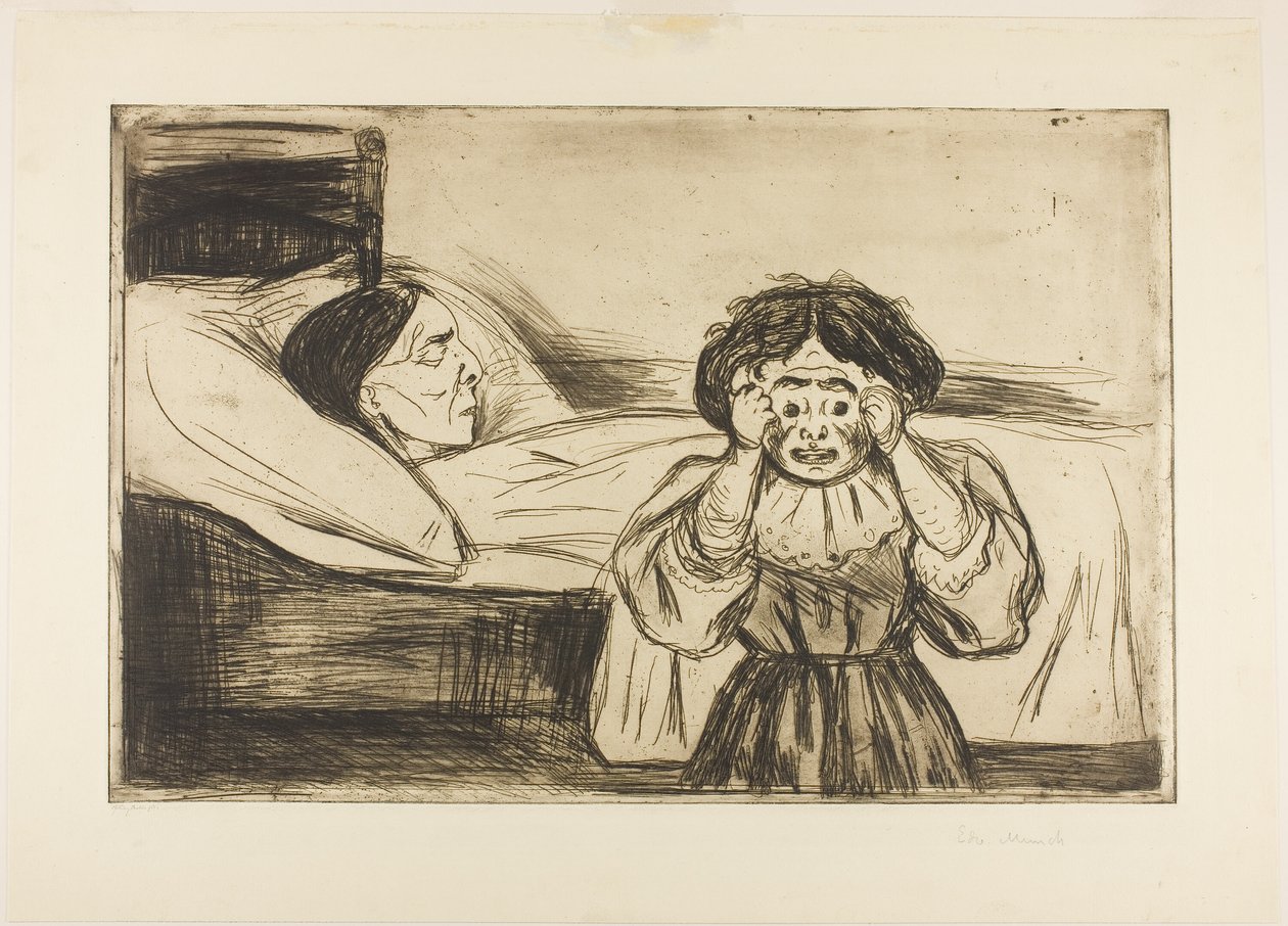 La Mère Morte et son Enfant - Edvard Munch