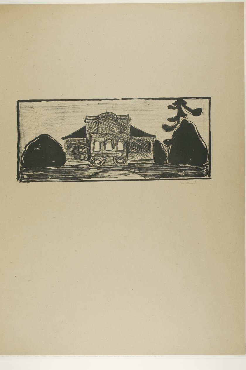 Le jardin devant la maison du Dr Linde - Edvard Munch