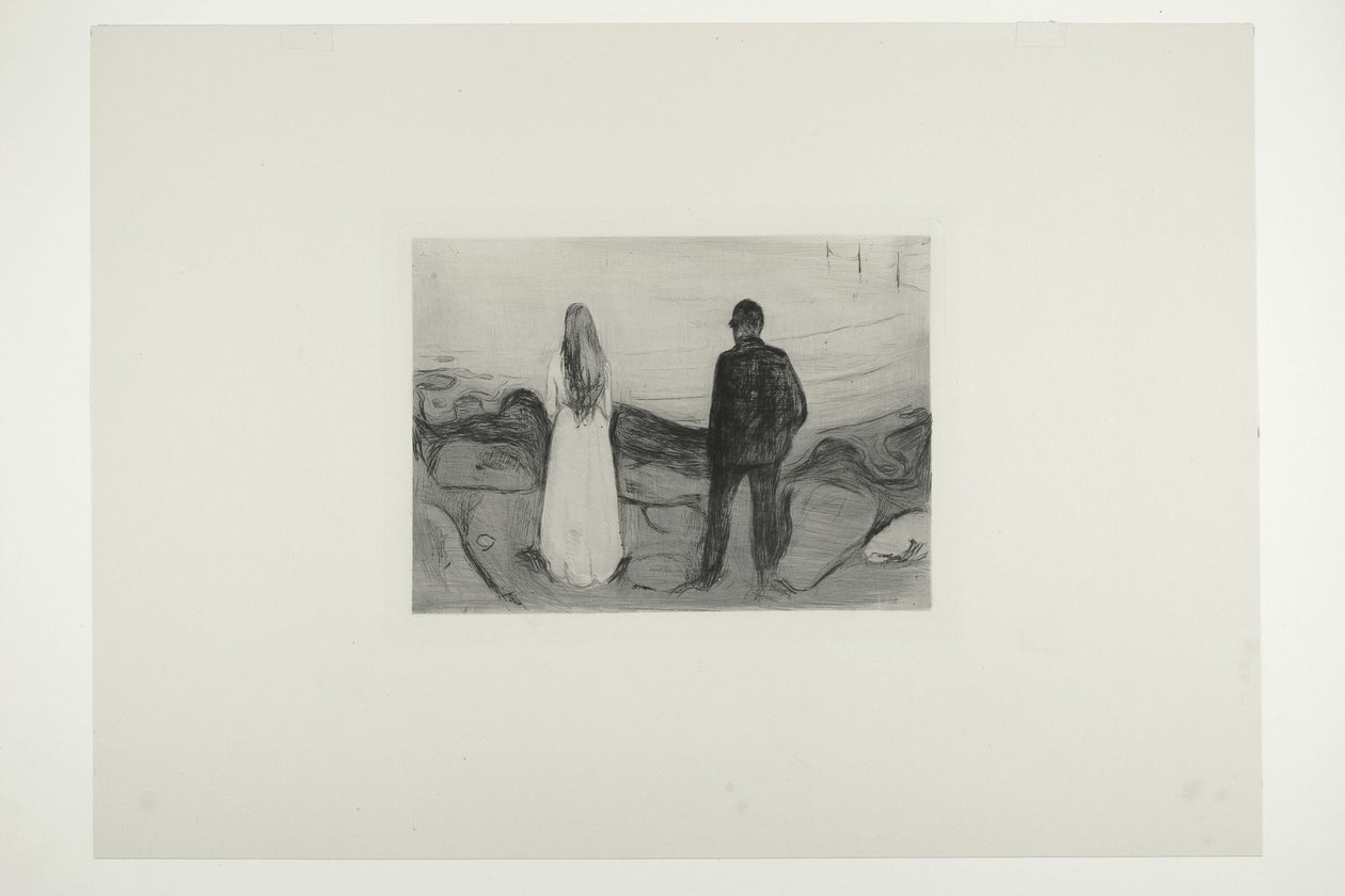 Deux êtres humains. Les solitaires - Edvard Munch