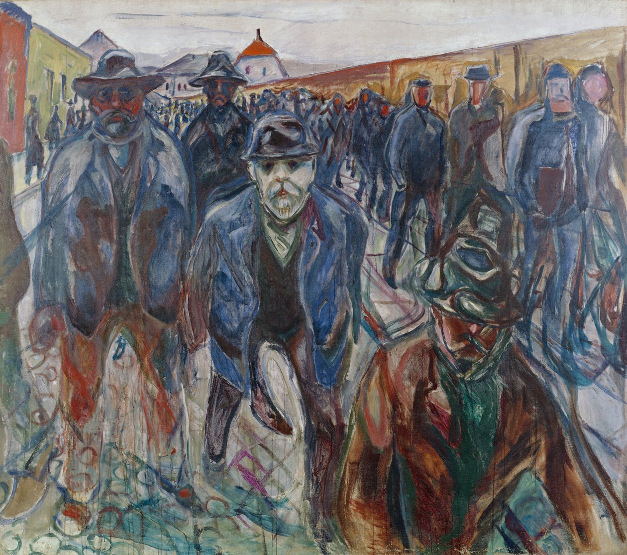 Les travailleurs sur le chemin du retour - Edvard Munch
