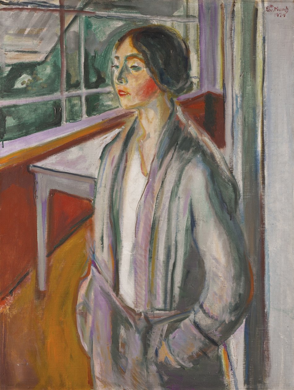 Jeune femme sur la véranda - Edvard Munch