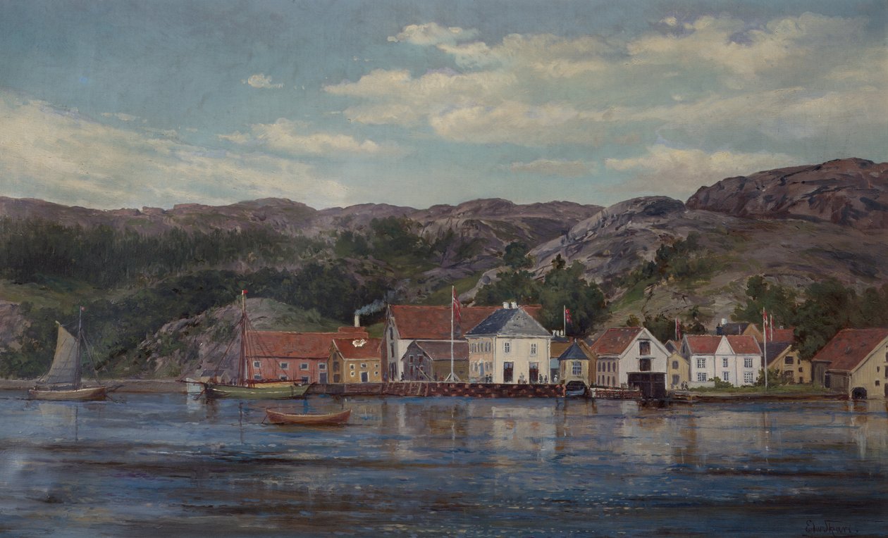 La rivière à Flekkefjord - Edvard Skari