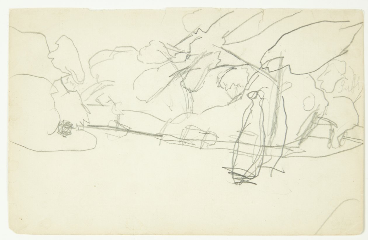 Étude de composition pour le tableau de Langelinje - Edvard Weie