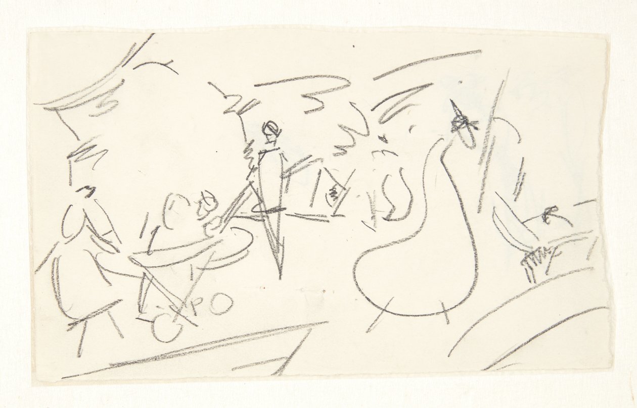 Étude de composition pour le tableau de Langelinie - Edvard Weie