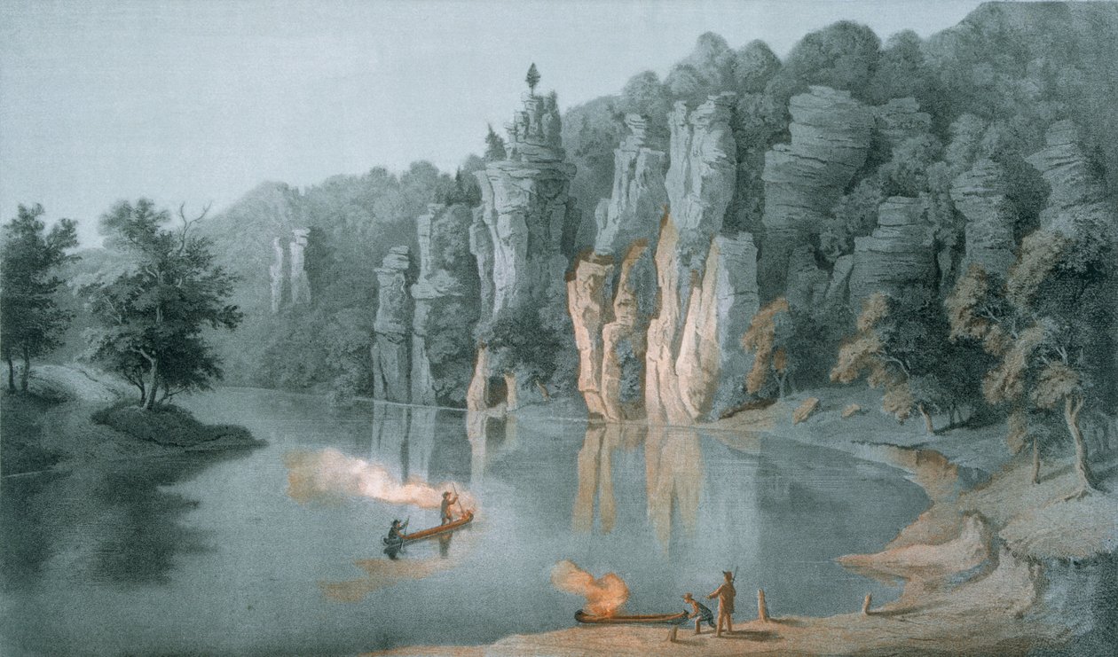 Rocher Bullard sur la New River, près de White Sulphur Springs, comté de Giles, 1858 - Edward Beyer