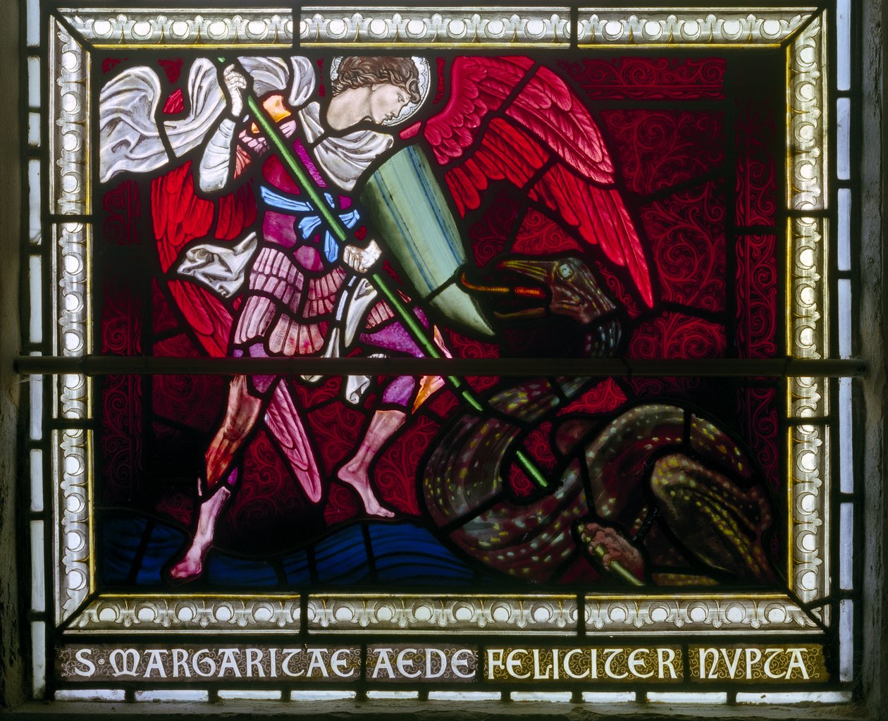 Rottingdean, St Margaret, Morris & Co., Edward Burne-Jones, St Michel terrassant le dragon, 1893 - Edward Burne Jones