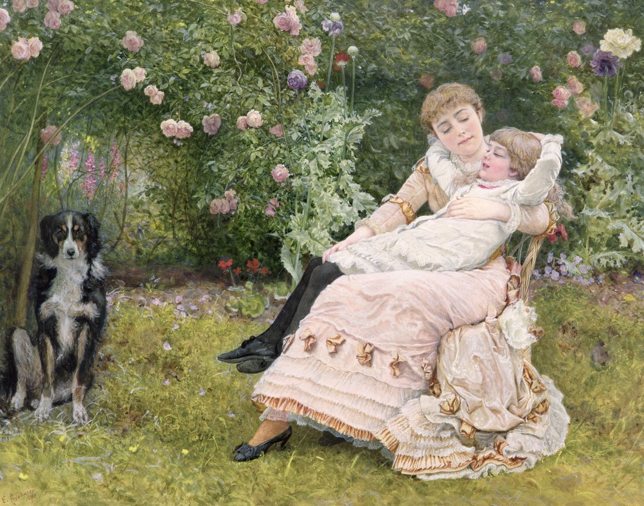 Repos dans le jardin, 1900 - Edward Killingworth Johnson