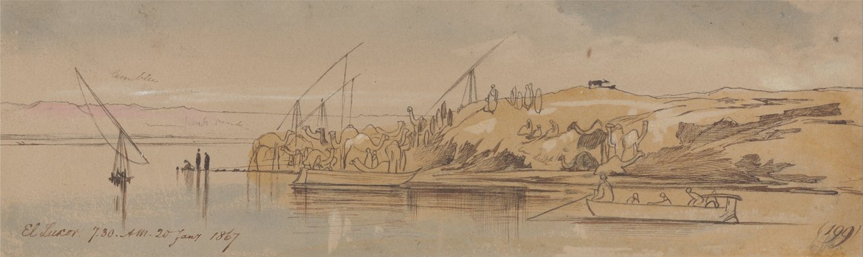 Louxor, 7h30, 20 janvier 1867 (199) - Edward Lear