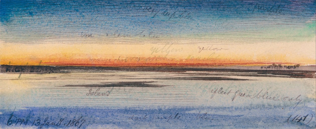 Coucher de soleil le long du Nil - Edward Lear