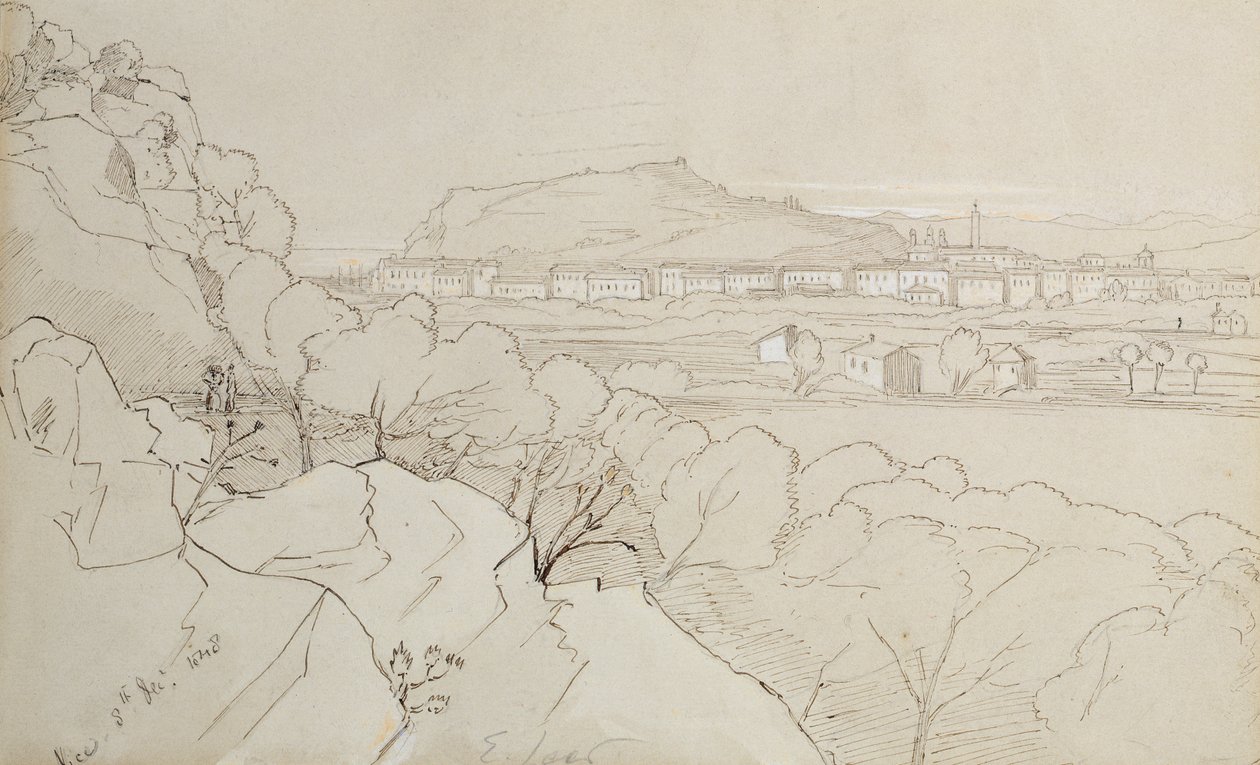 Vue de Nice, 1848 - Edward Lear