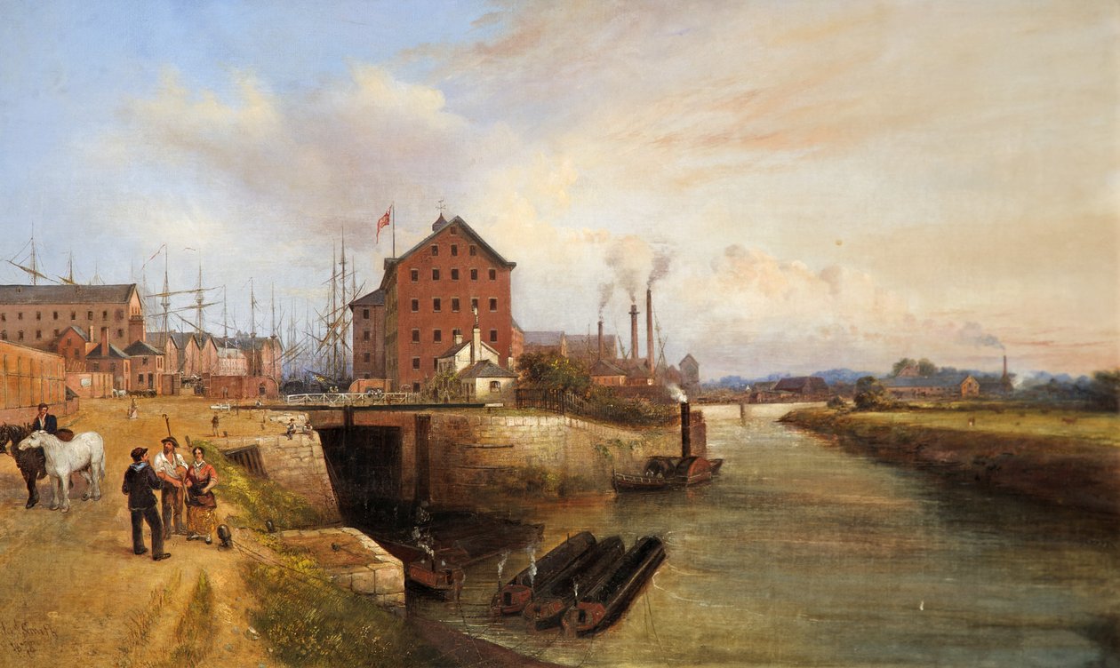 Quai et docks de Gloucester, 1878 - Edward Smith