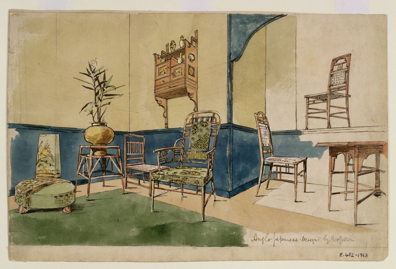 Designs anglo-japonais, vers 1860 - Edward William Godwin