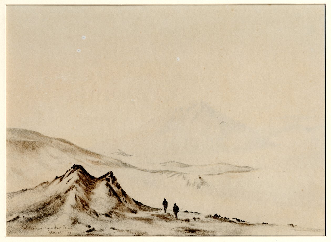 Mont Erebus depuis Hut Point, 1901-04 - Edward Adrian Wilson