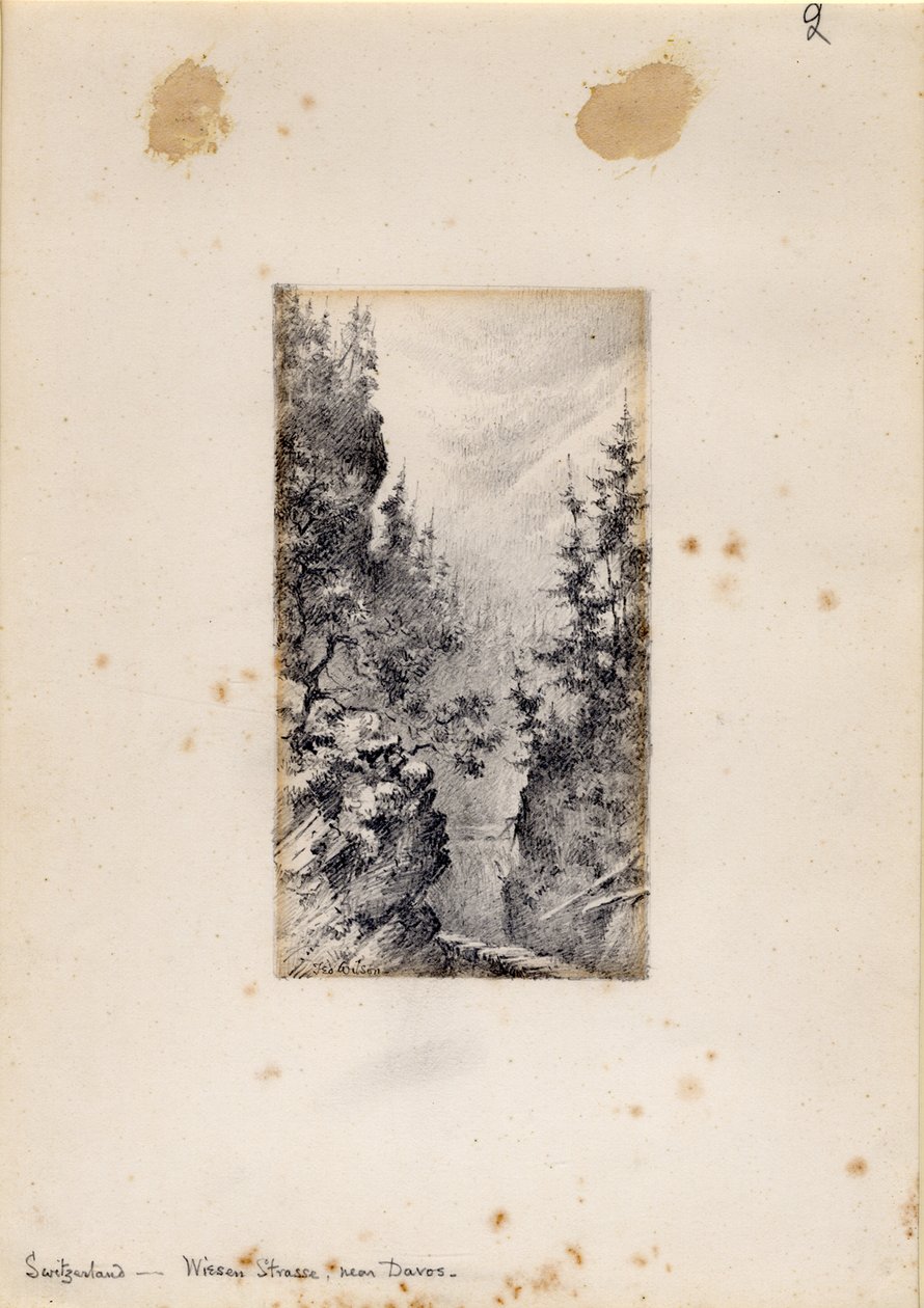 Wiesen Strasse près de Davos, Suisse, 1898-99 - Edward Adrian Wilson