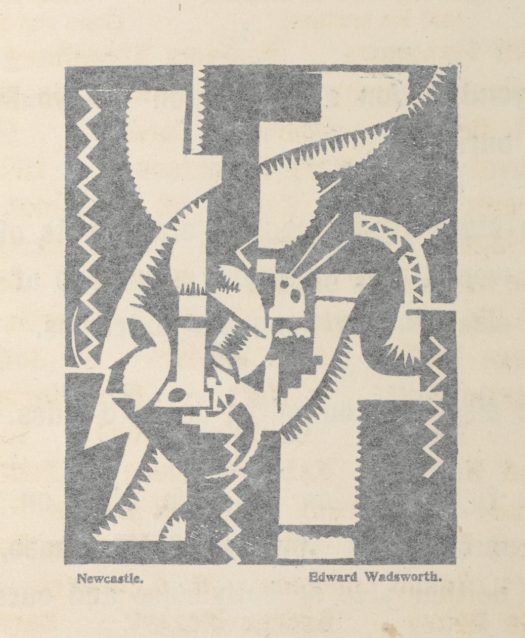 Newcastle par Edward Wadsworth de BLAST no. 1, le magazine Vorticiste - Edward Alexander Wadsworth