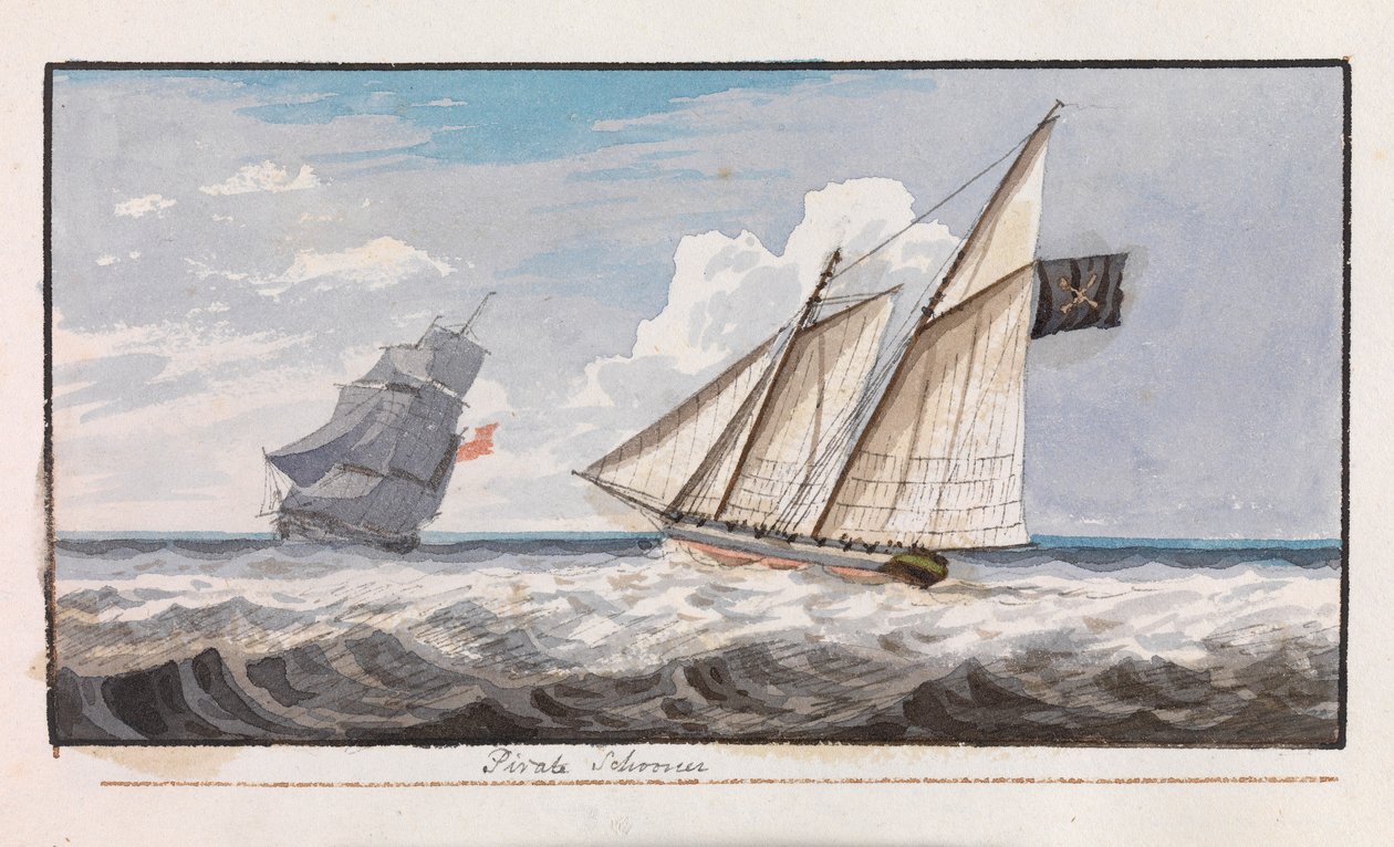 Goélette pirate, c.1805 - Edward Bamfylde Eagles
