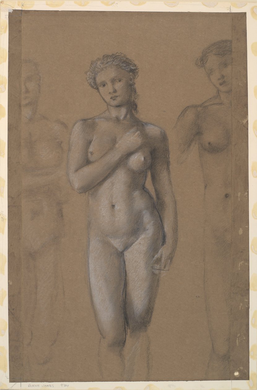 Nu féminin - Trois études, possiblement pour Vénus - Edward Burne-Jones