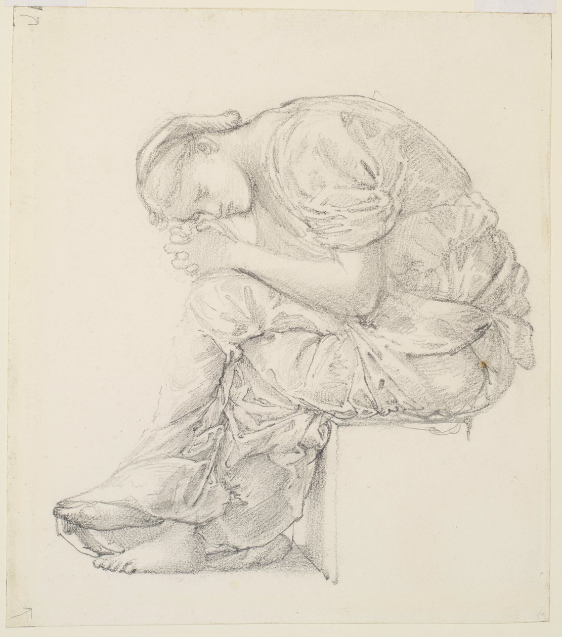 La Lamentation - Étude pour la figure à droite - Edward Burne-Jones