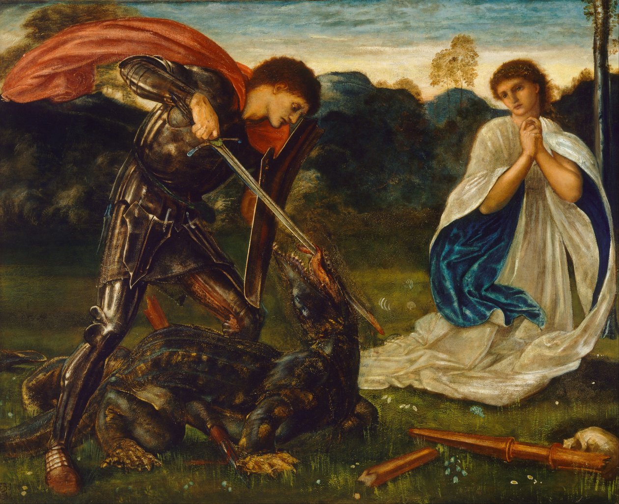 Le combat : Saint-Georges tue le dragon VI - Edward Burne-Jones