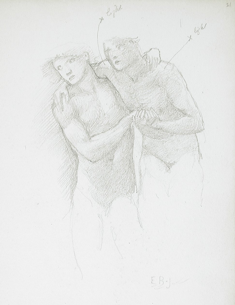 Deux nus - Edward Burne-Jones