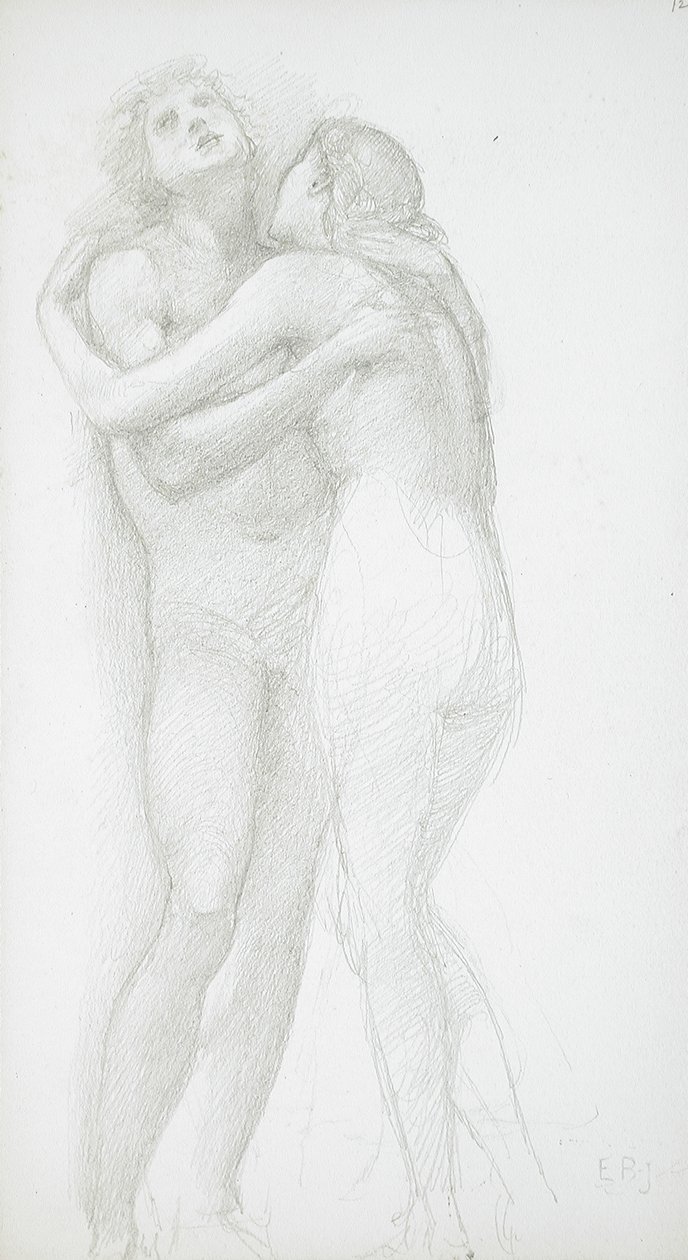 Deux nus enlacés - Edward Burne-Jones