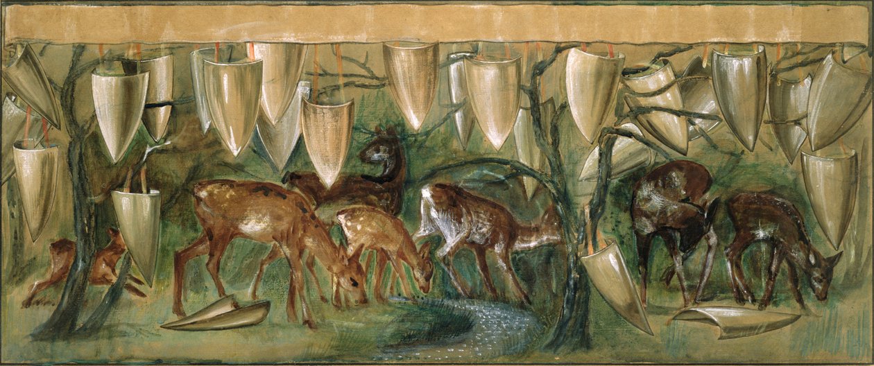 Étude pour les tapisseries du Saint Graal - Edward Burne Jones