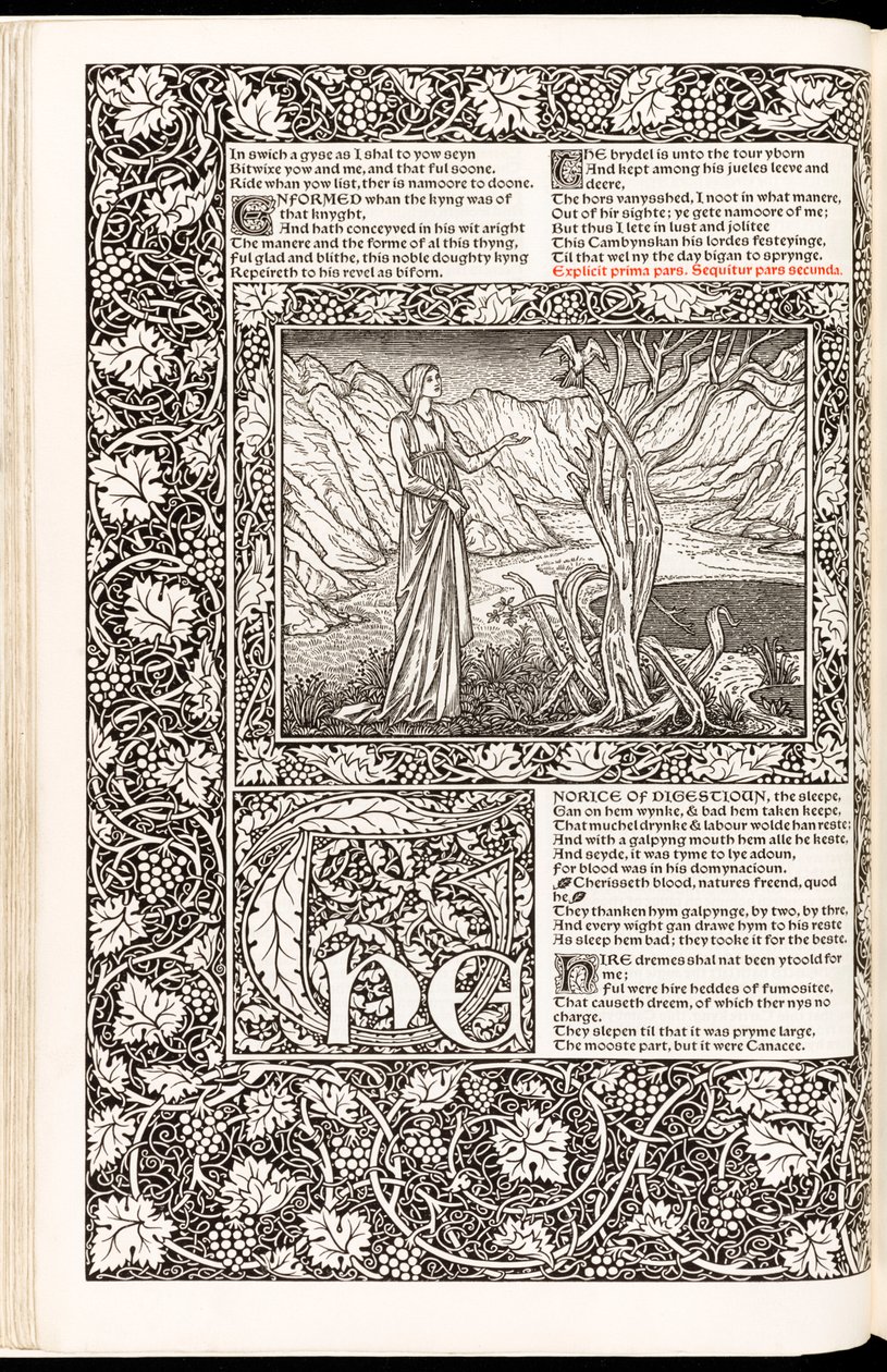 Les Œuvres de Geoffrey Chaucer nouvellement imprimées par Kelmscott Press en 1896 - Edward Burne Jones