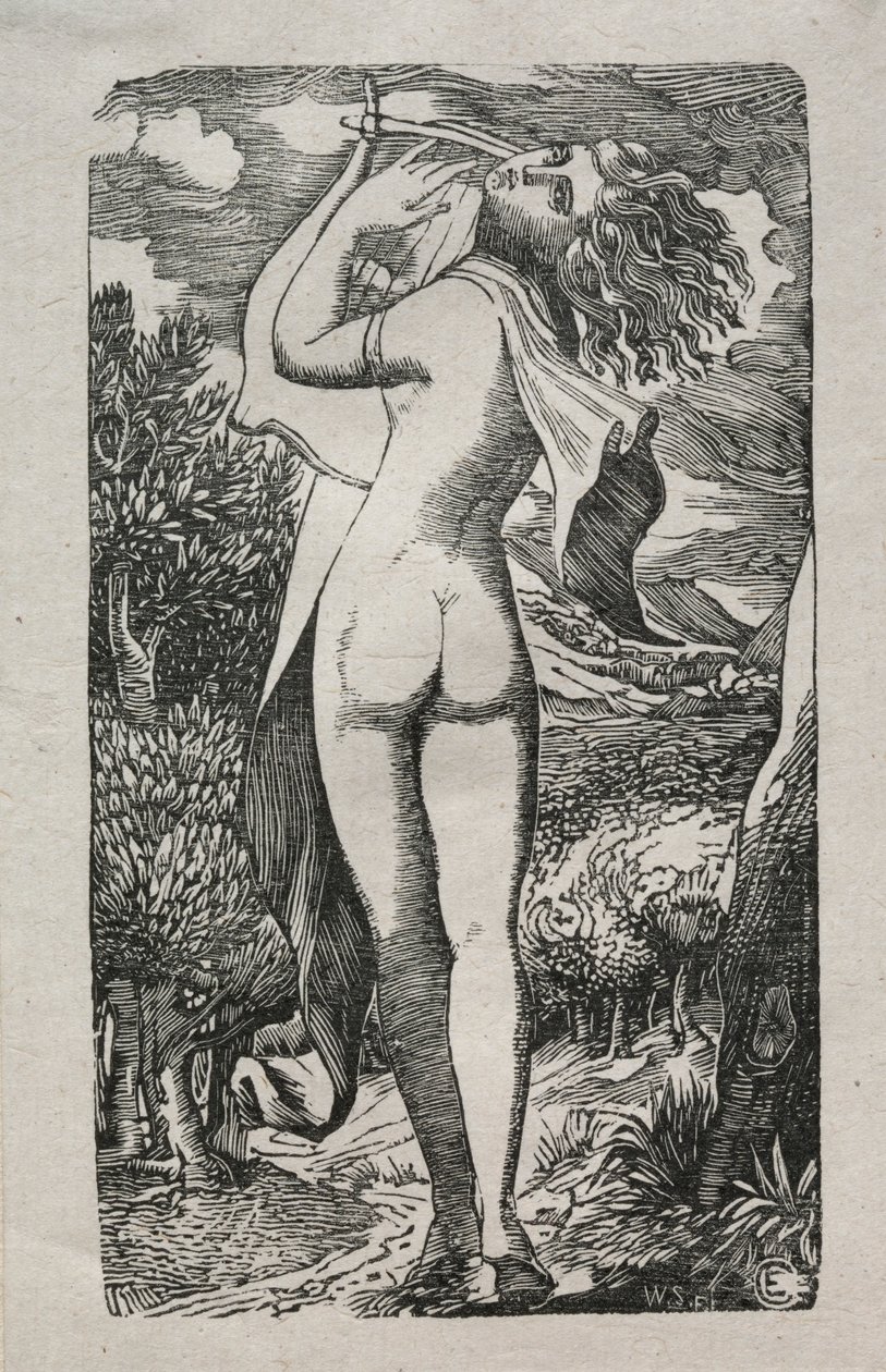 Bacchante ou Le joueur de lyre, 1829 - Edward Calvert