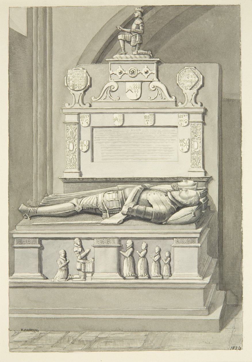 Monument à Sir Henry Newton et Lady Newton dans la cathédrale de Bristol - Edward Cashin