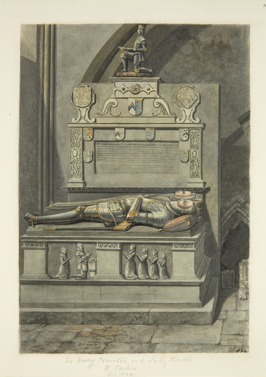 Monument à Sir Henry Newton et Lady Newton dans la cathédrale de Bristol - Edward Cashin
