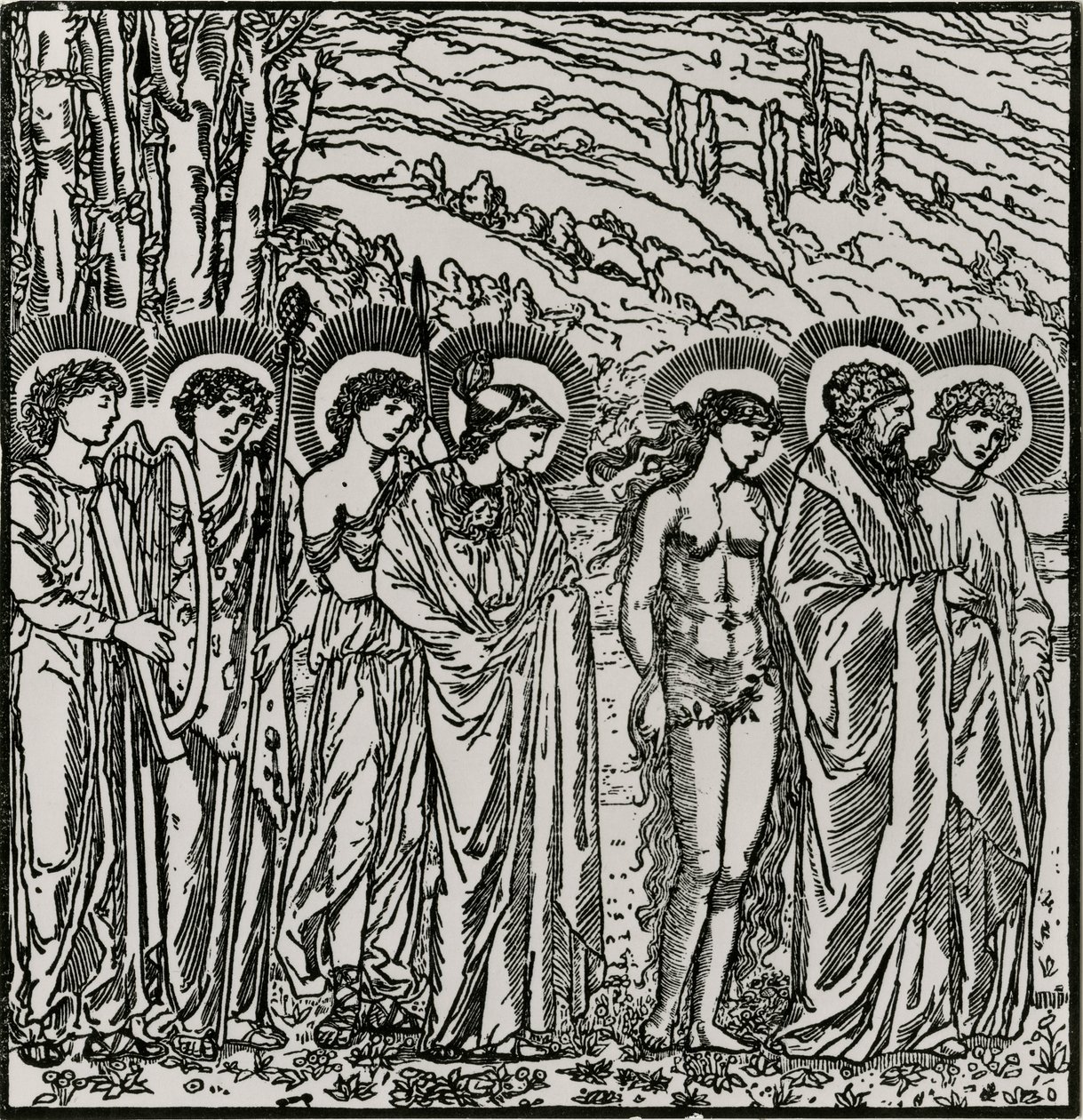 Entrée parmi les dieux - Edward Coley (after) Burne Jones
