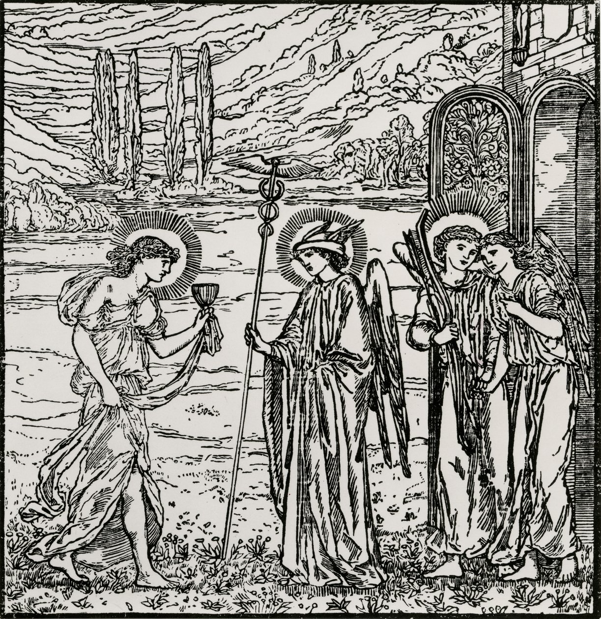 Entrée parmi les dieux - Edward Coley (after) Burne Jones