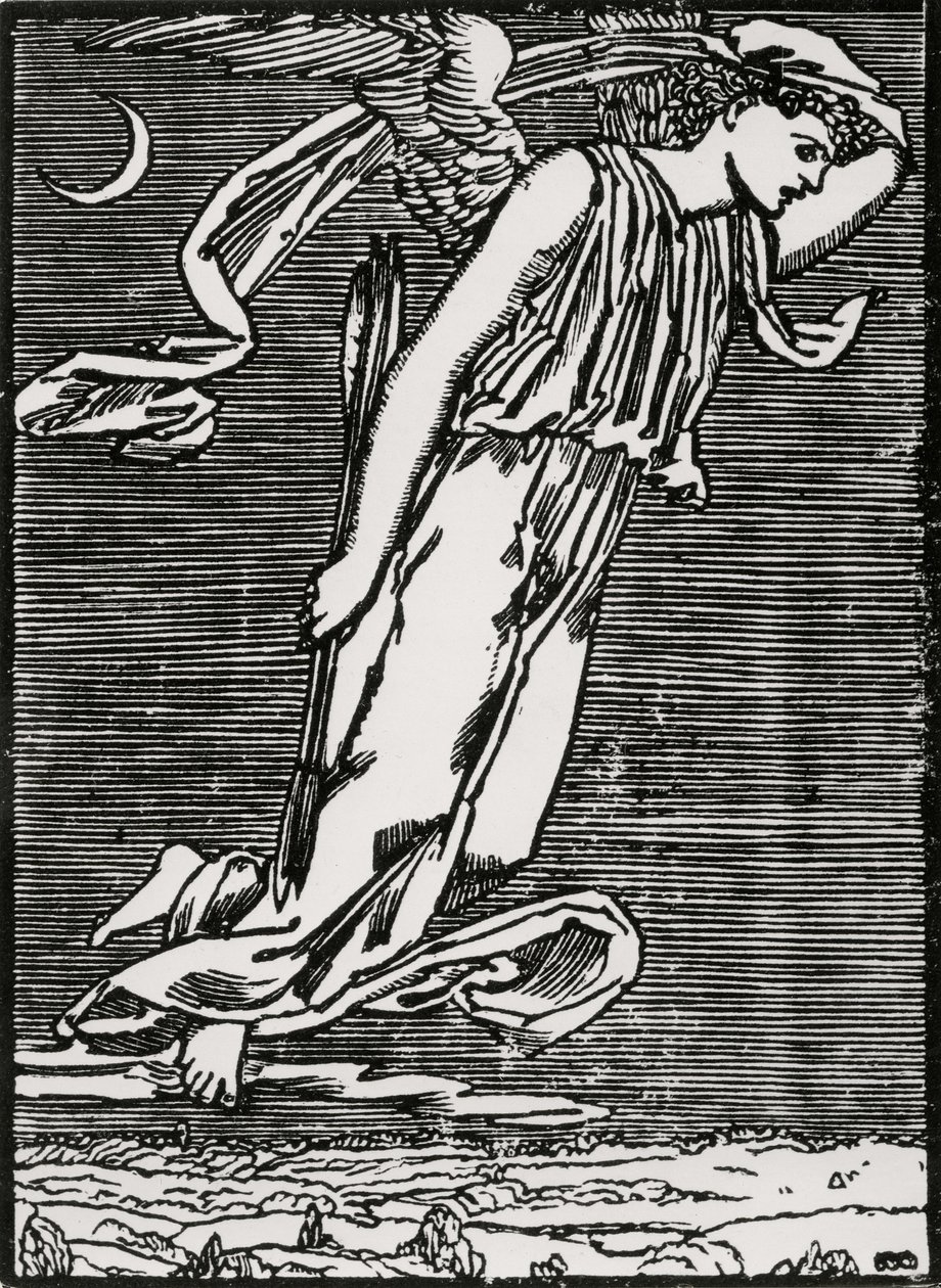 Psyché attendant Cupidon - Edward Coley (after) Burne Jones