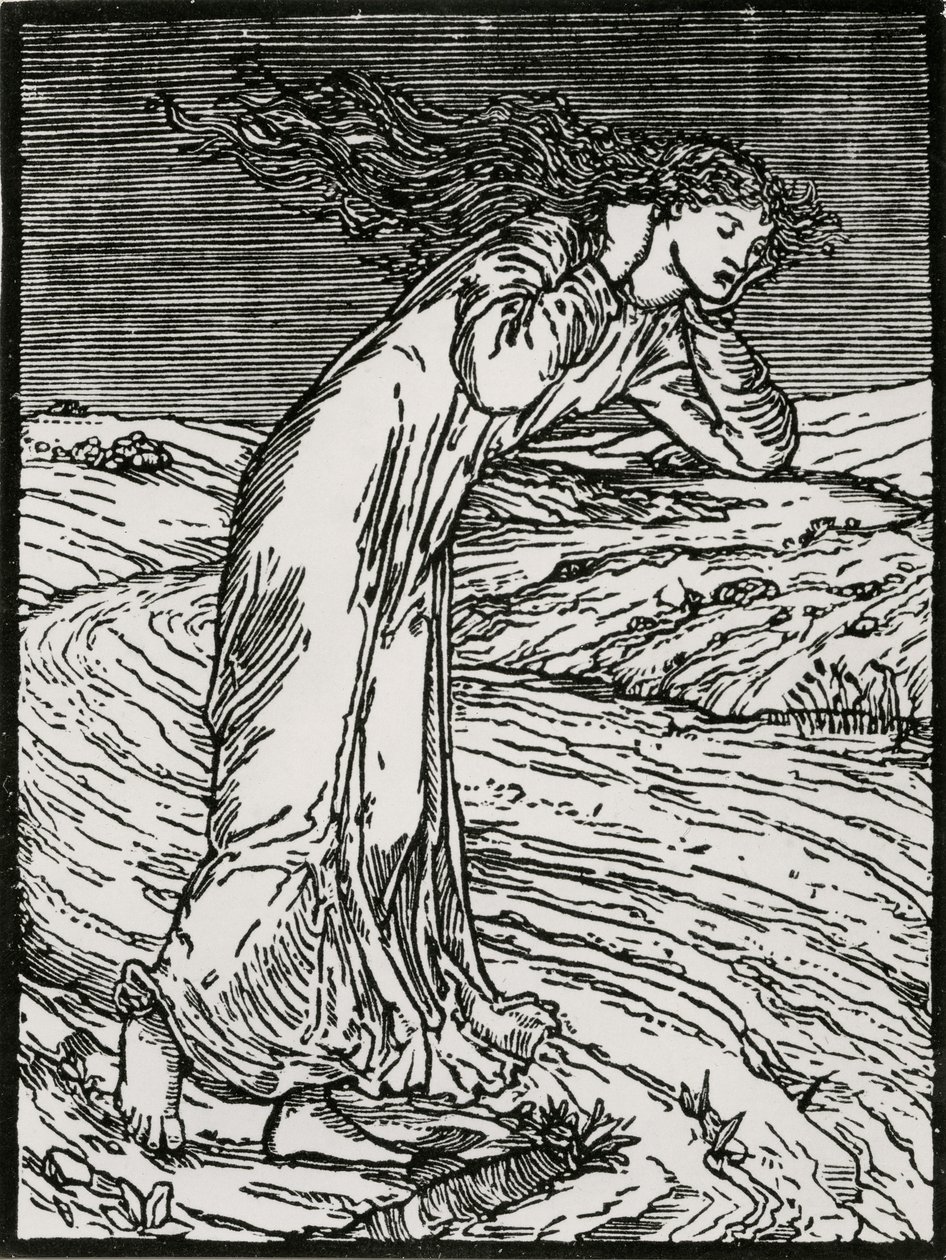 Psyché se jetant dans la rivière - Edward Coley (after) Burne Jones