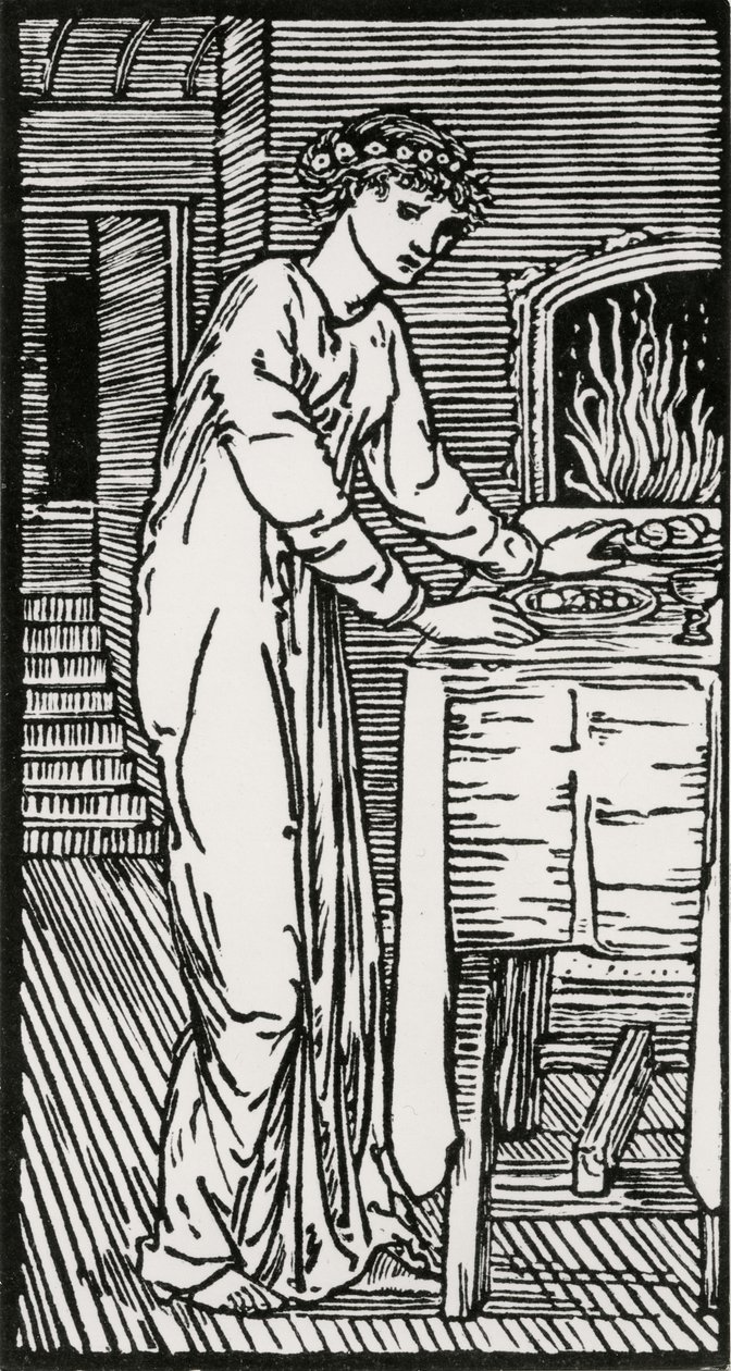 Psyché à la table - Edward Coley (after) Burne Jones