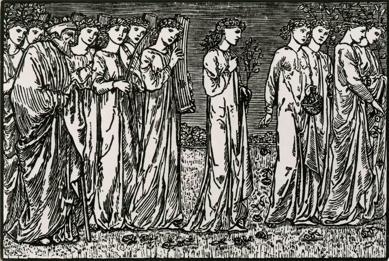 La procession vers la colline - Edward Coley (after) Burne Jones