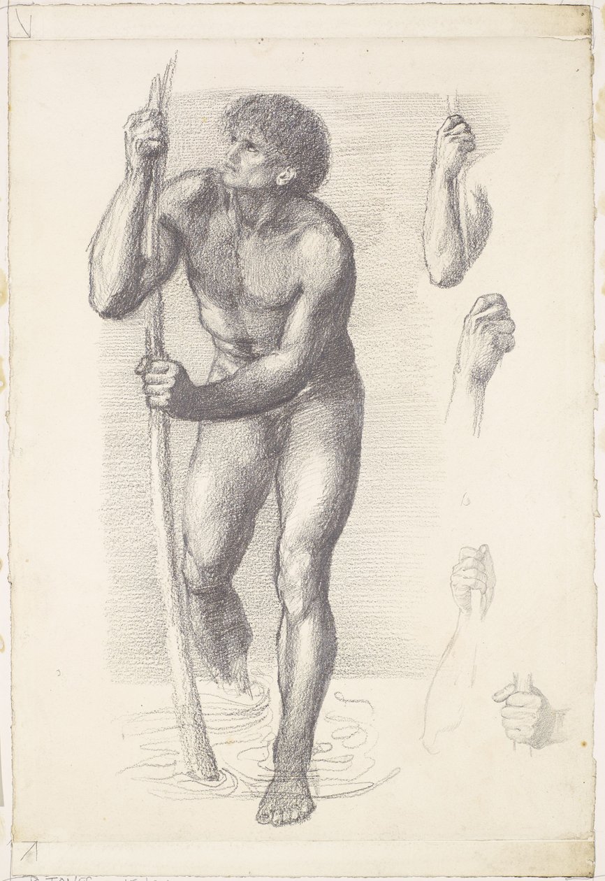 Nu masculin - Étude pour Saint-Christophe - Edward Coley Burne-Jones