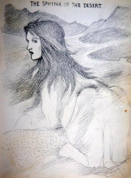 Sphinx du désert - Edward Coley Burne Jones