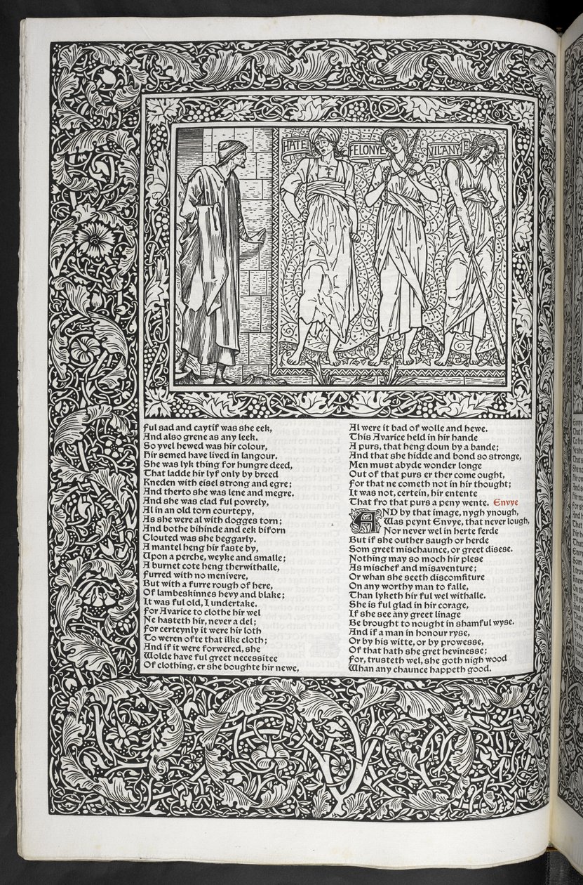 Les œuvres de Geoffrey Chaucer nouvellement imprimées avec des illustrations de Sir Edward Burne-Jones - Edward Coley Burne Jones