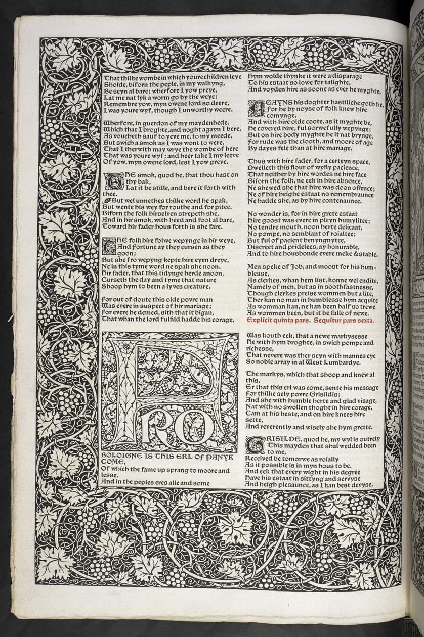 Les œuvres de Geoffrey Chaucer nouvellement imprimées avec des illustrations de Sir Edward Burne-Jones - Edward Coley Burne Jones