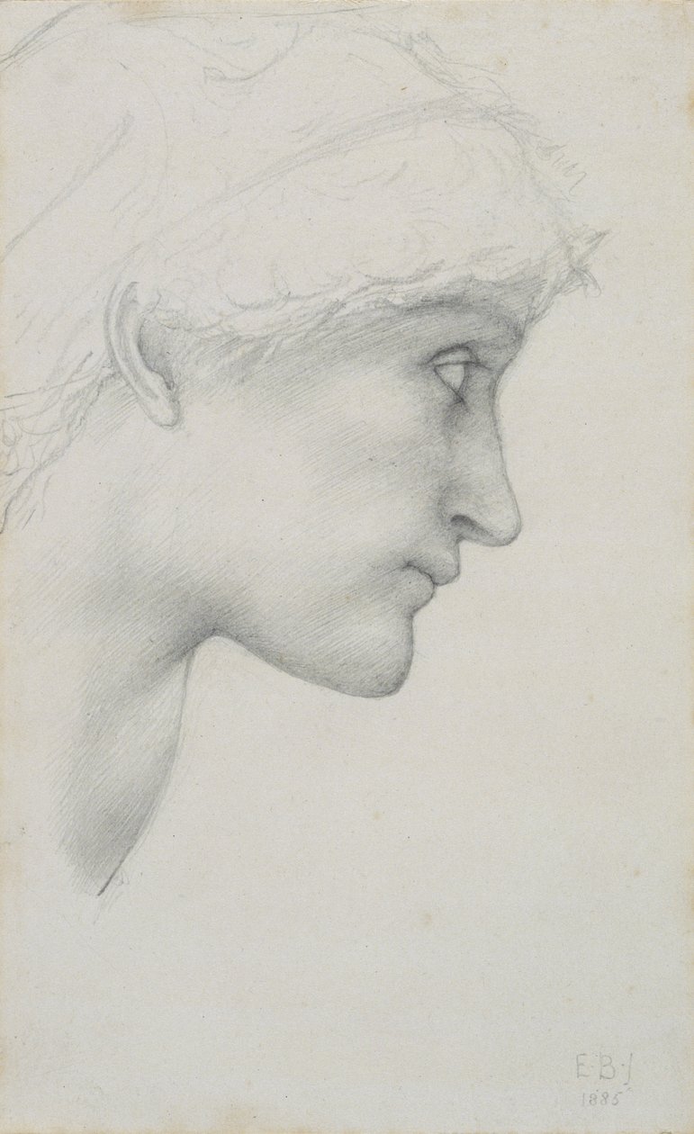 Tête - Edward Coley Burne Jones