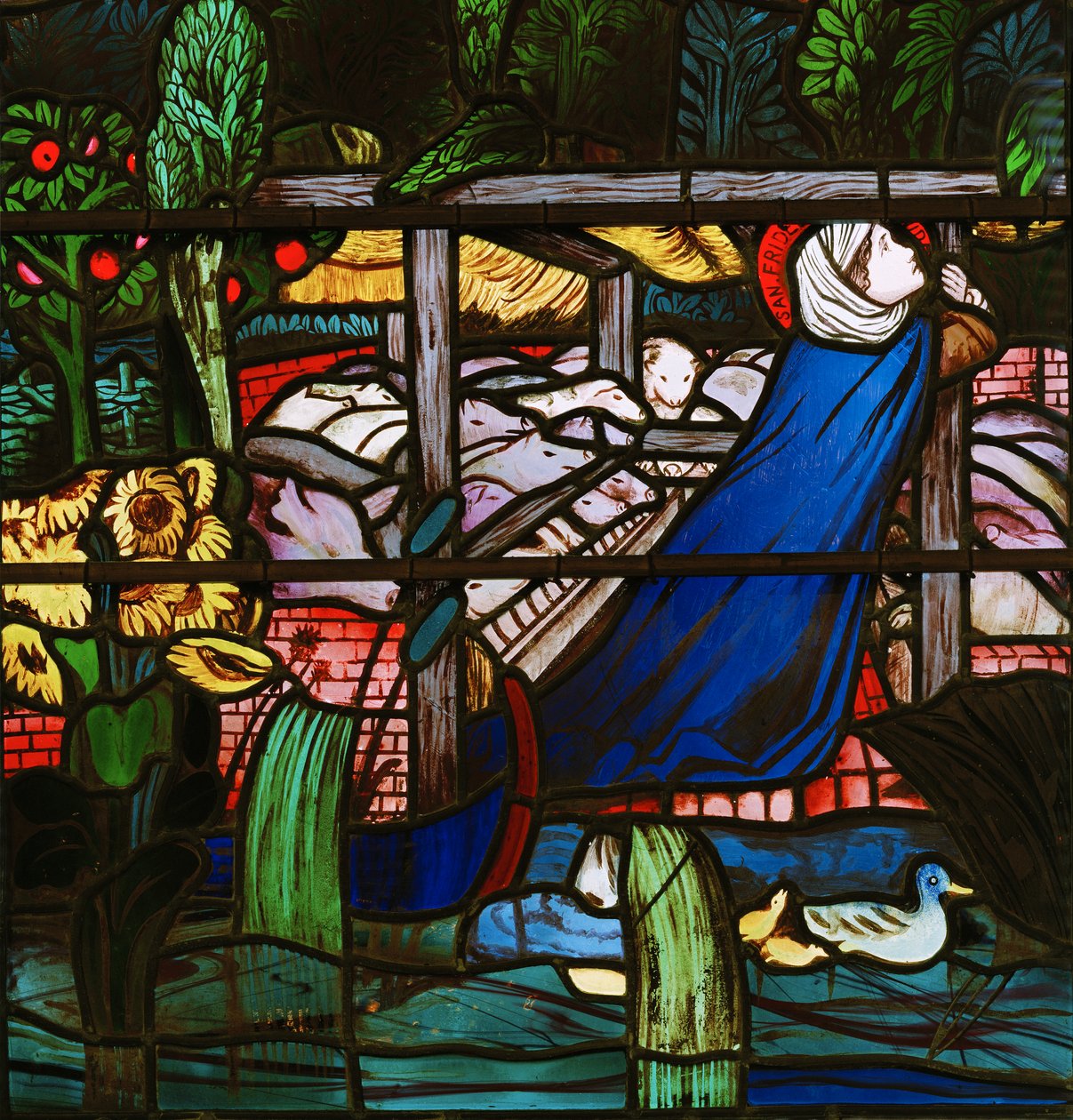 Sainte Frideswide (détail) - Edward Burne Jones