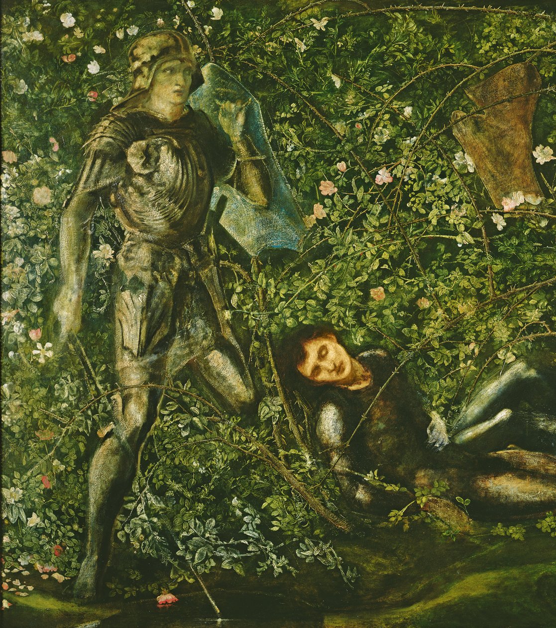 Les chevaliers et la rose églantine, 1869 - Edward Burne Jones