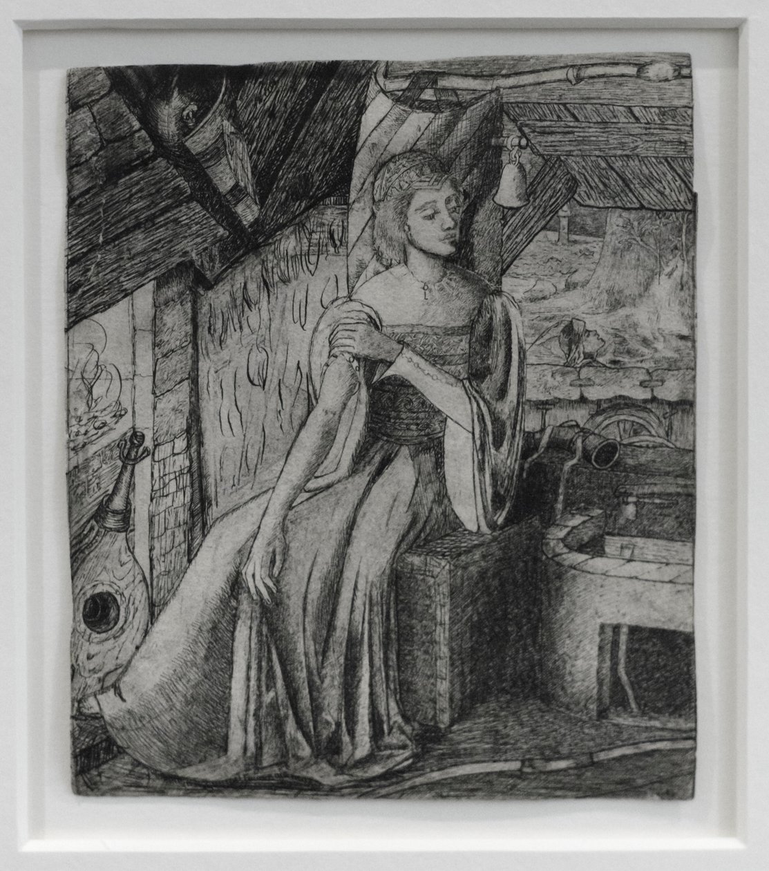Sujet non identifié, possiblement la fille de Cupidon près de sa forge - Edward Coley Burne Jones