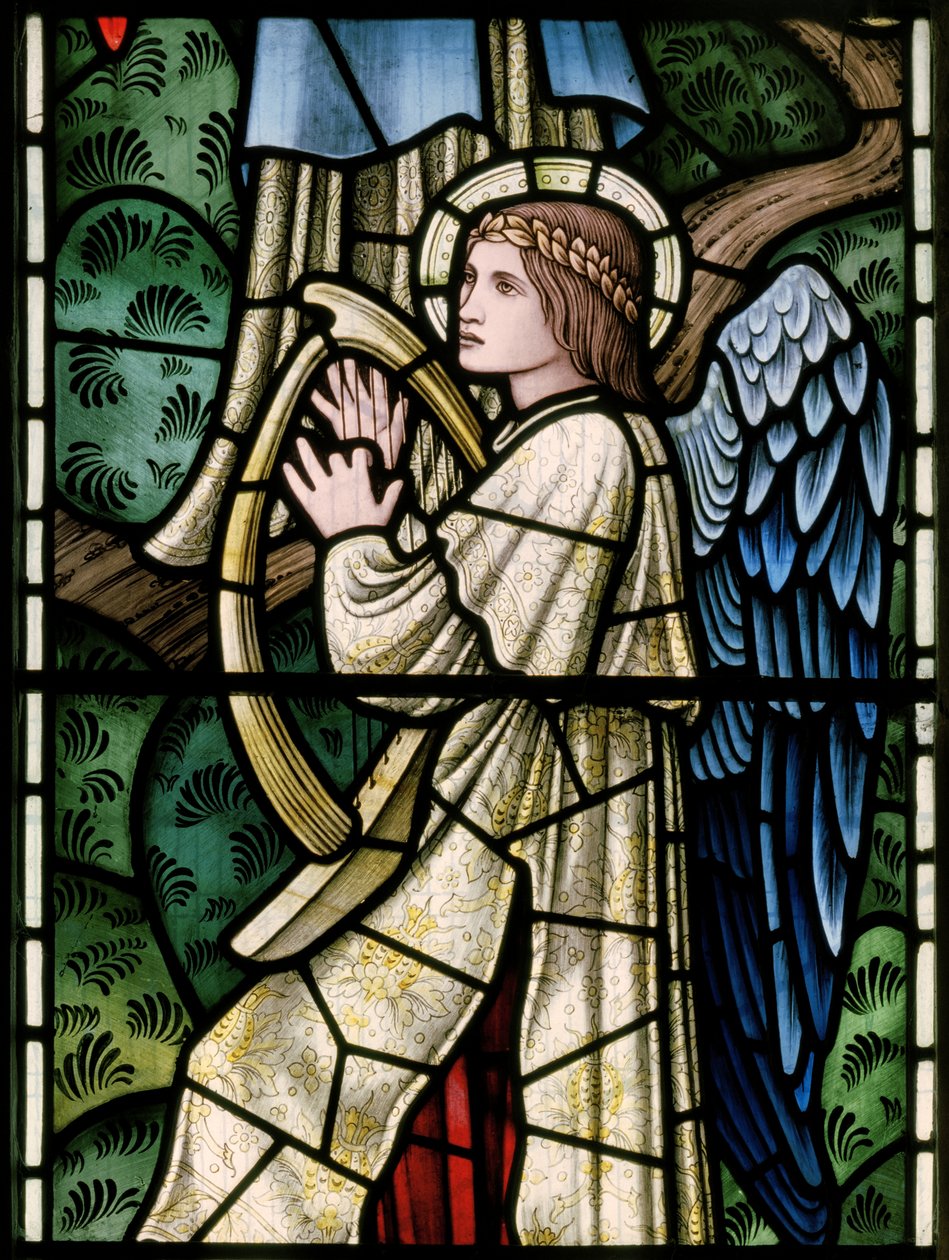 Wilden, All Saints, Morris & Co., Edward Burne-Jones, John Henry Dearle, Angels Of Paradise, Angel Musicians (détail) - Edward Coley and Dearle Burne Jones