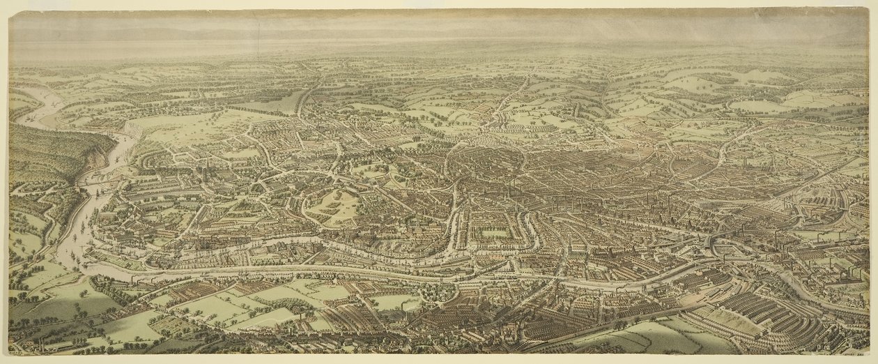 Vue aérienne de Bristol - Edward Colston Lavars