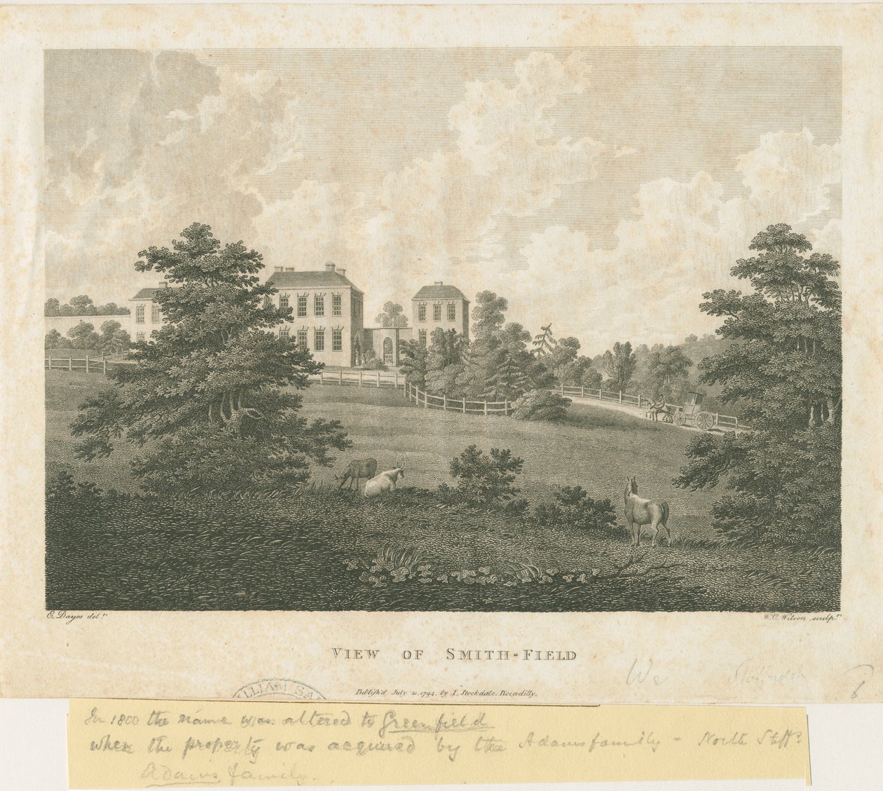 Wolstanton - Vue de Smith-Field - Edward Dayes